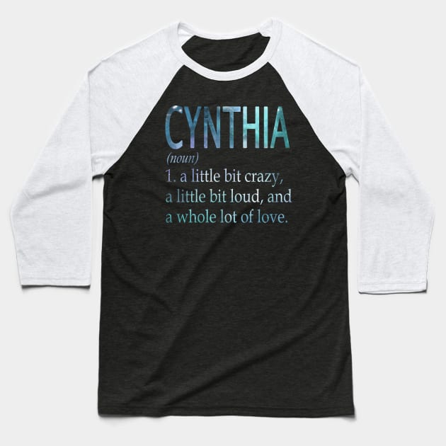 Cynthia Baseball T-Shirt by GrimdraksJokes